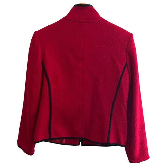 TRANSITIONS Wool Blend zip up Blazer Jacket Womens Size S EUC CLASSY! - Picture 5 of 10
